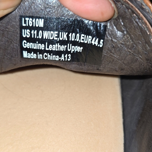 Apex  Lexington Cap Toe Leather Oxford Comfort Mens Shoes Size 11 Wide - Picture 5 of 15